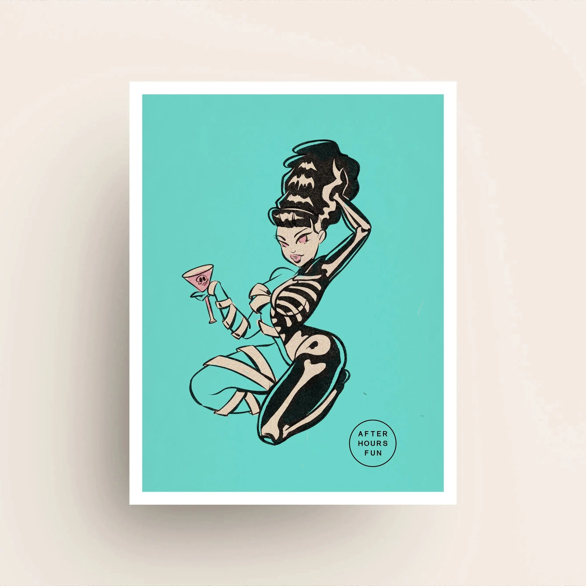 "BRIDE BONES PIN UP" GICLEE PRINT
