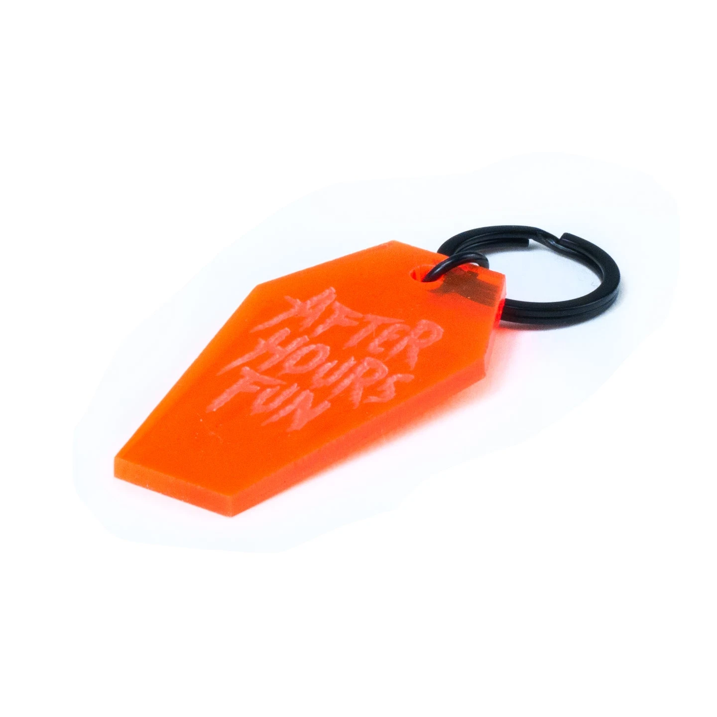 Neon Orange After Hours Fun Keychain